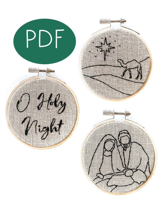 Nativity Collection Christmas Ornament PDF Embroidery Patterns