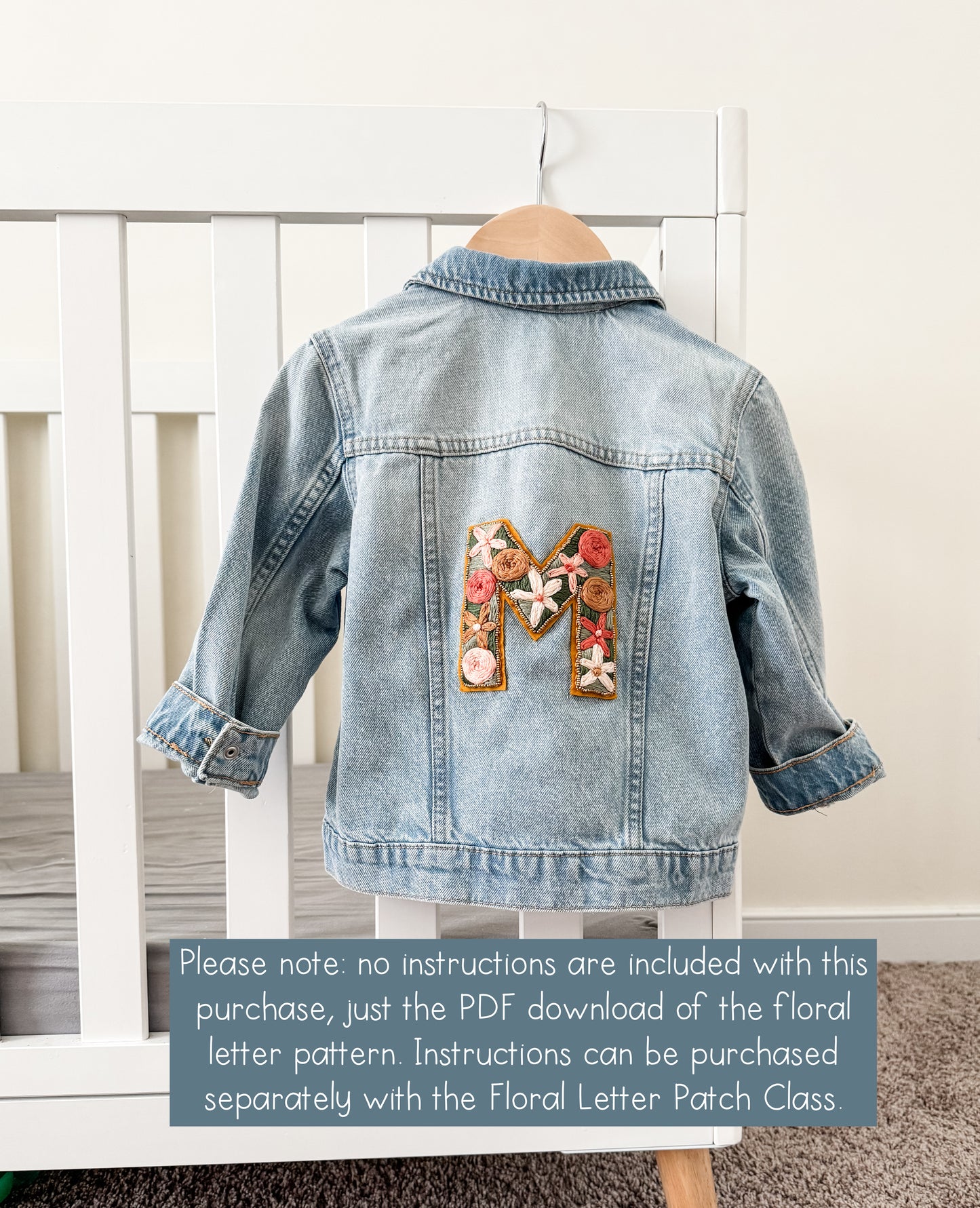 Optional Extra Patterns and Materials for the Floral Letter Patch Pre-Recorded Class