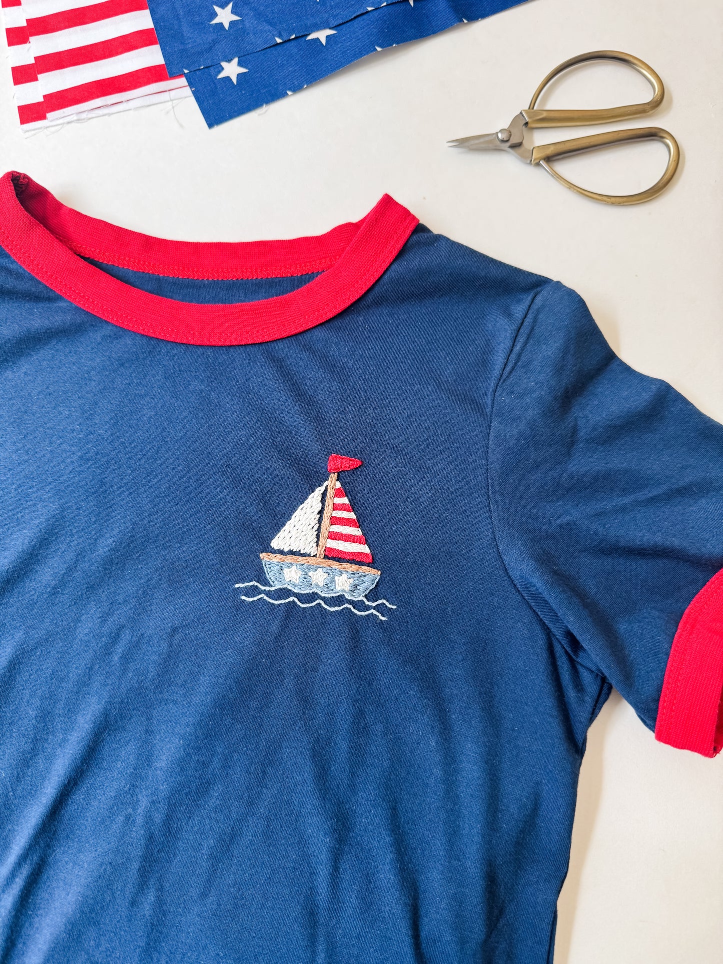 Sailboat PDF Embroidery Pattern