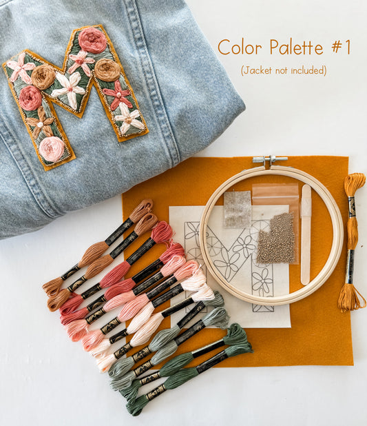 Optional Extra Patterns and Materials for the Floral Letter Patch Pre-Recorded Class