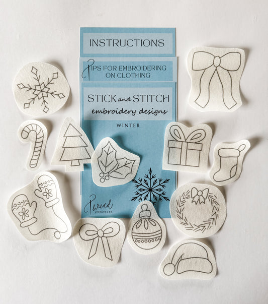 Winter Stick and Stitch Embroidery Designs