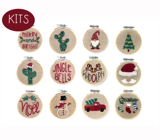 Christmas Ornament Embroidery KITS