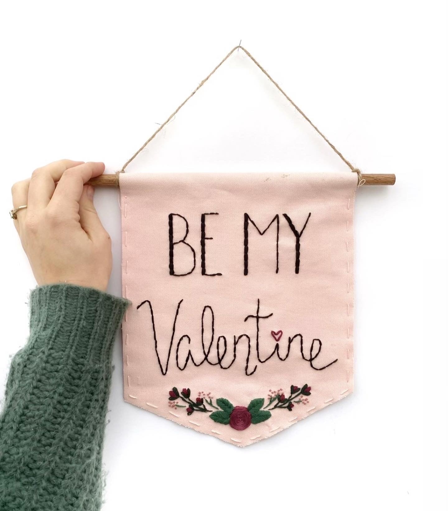 Be My Valentine Hanging Banner Embroidery Kit