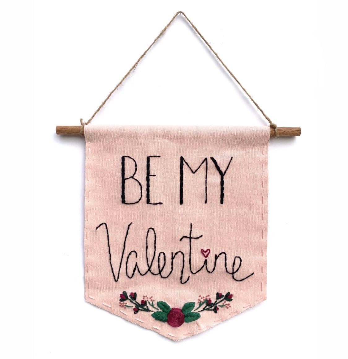 Be My Valentine Hanging Banner Embroidery Kit