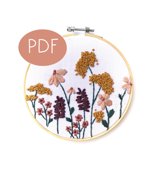Grandma's Garden PDF Embroidery Pattern