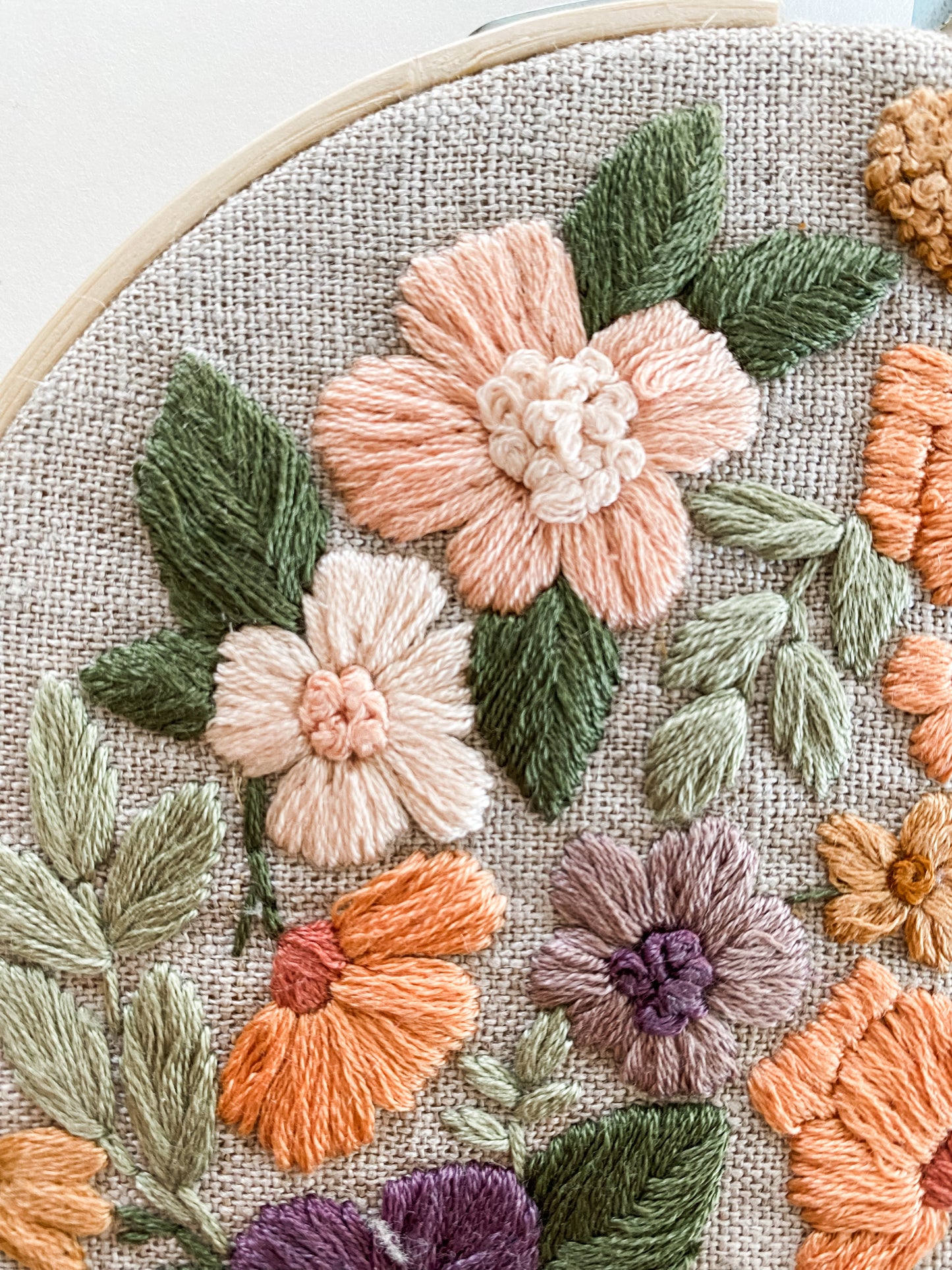 Peachy Poppies Embroidery Kit