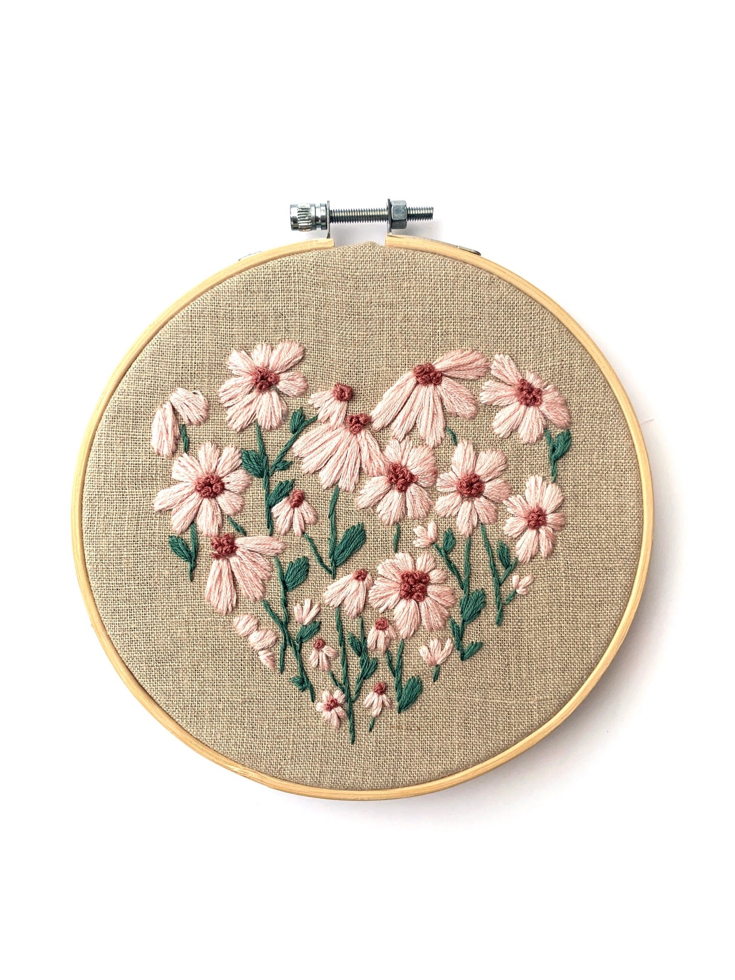 Floral Heart Embroidery Kit