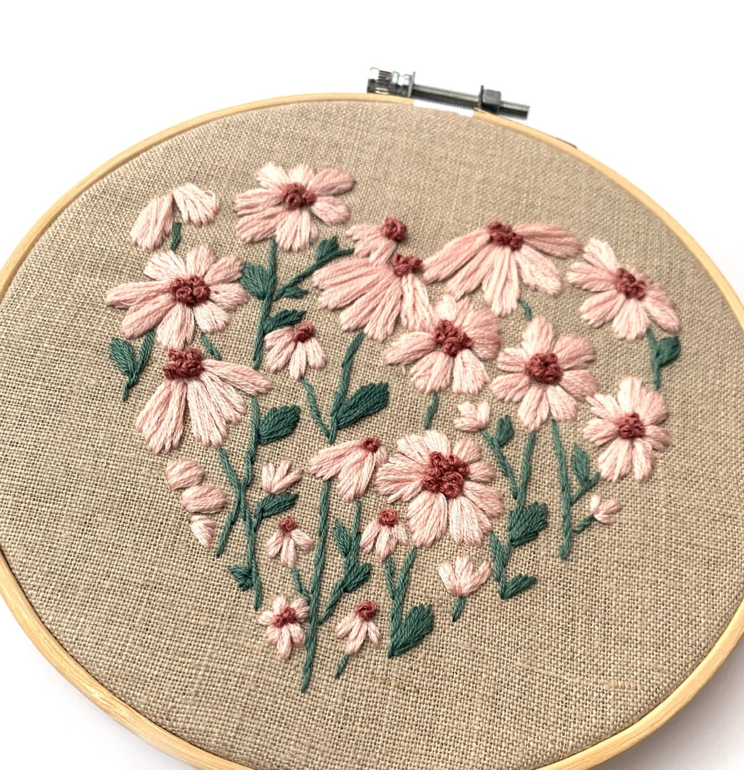 Floral Heart Embroidery Kit