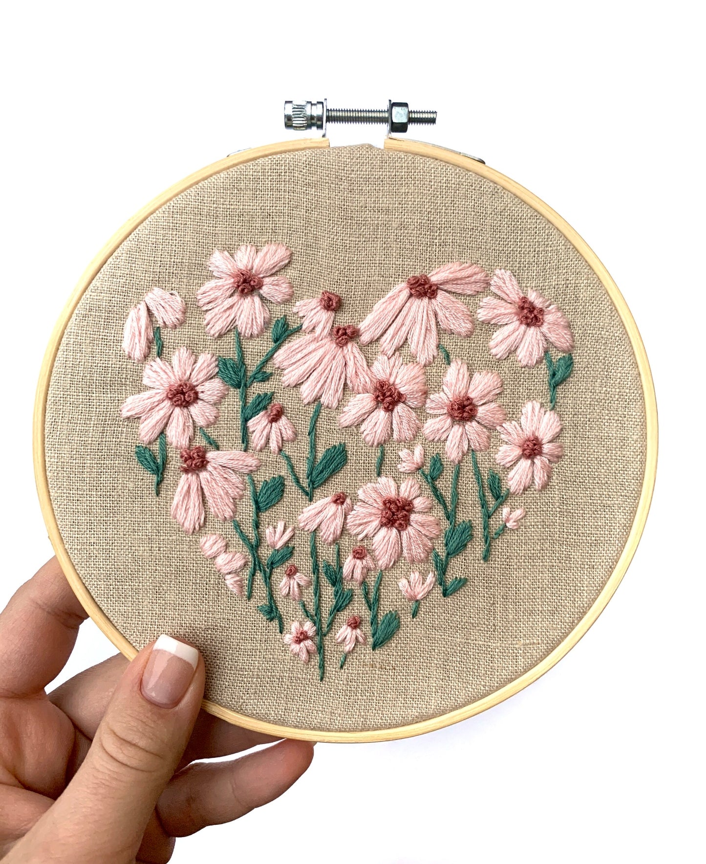 Floral Heart Embroidery Kit
