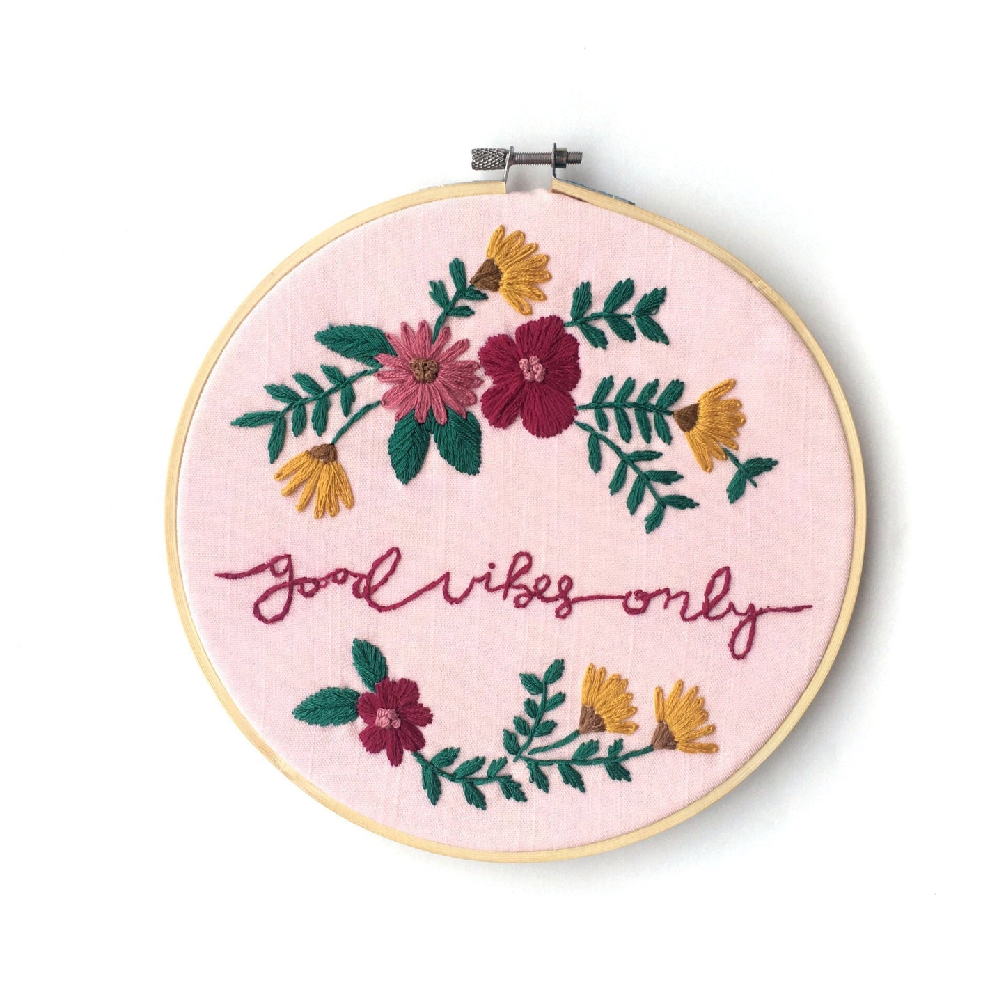 Good Vibes Only PDF Embroidery Pattern