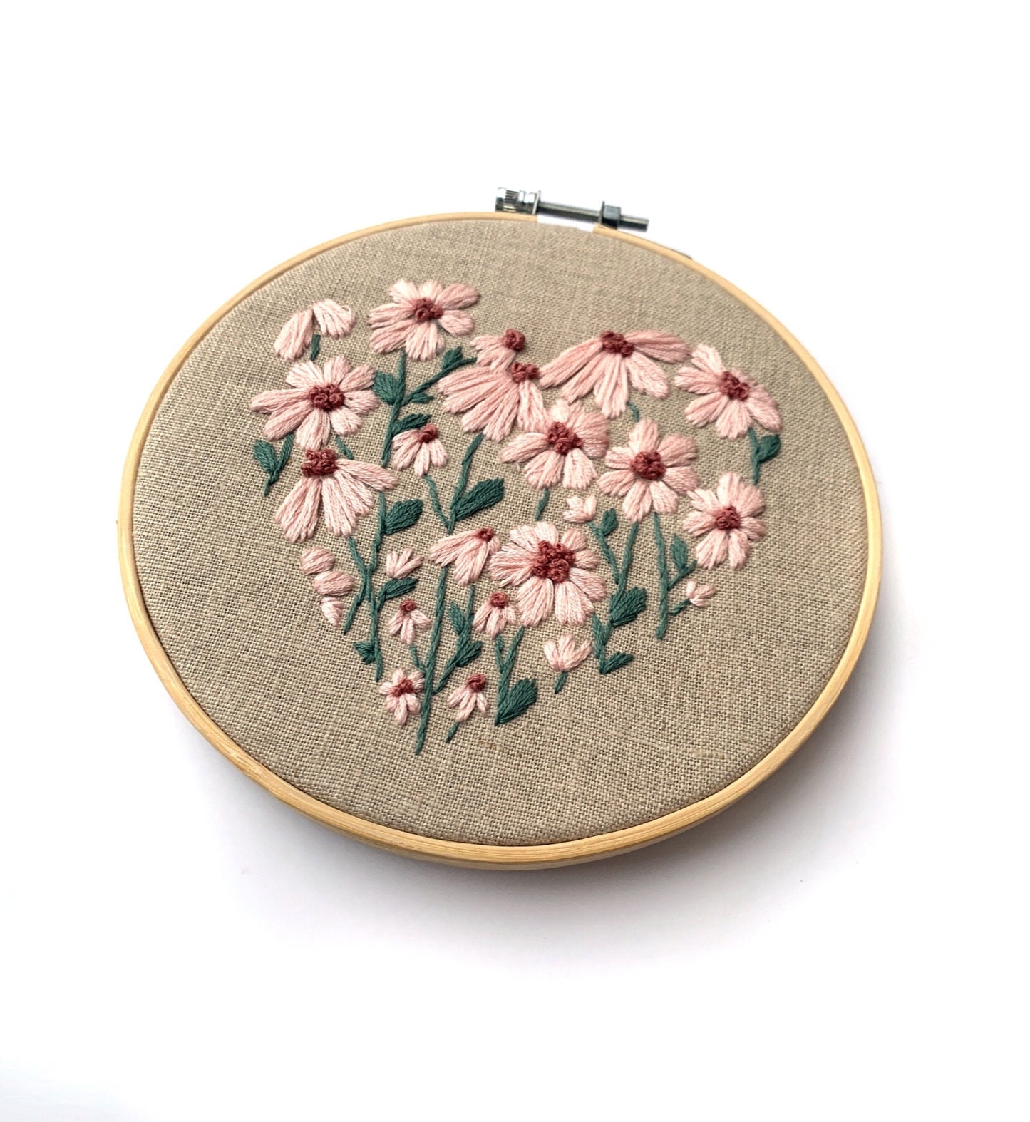 Floral Heart PDF Embroidery Pattern