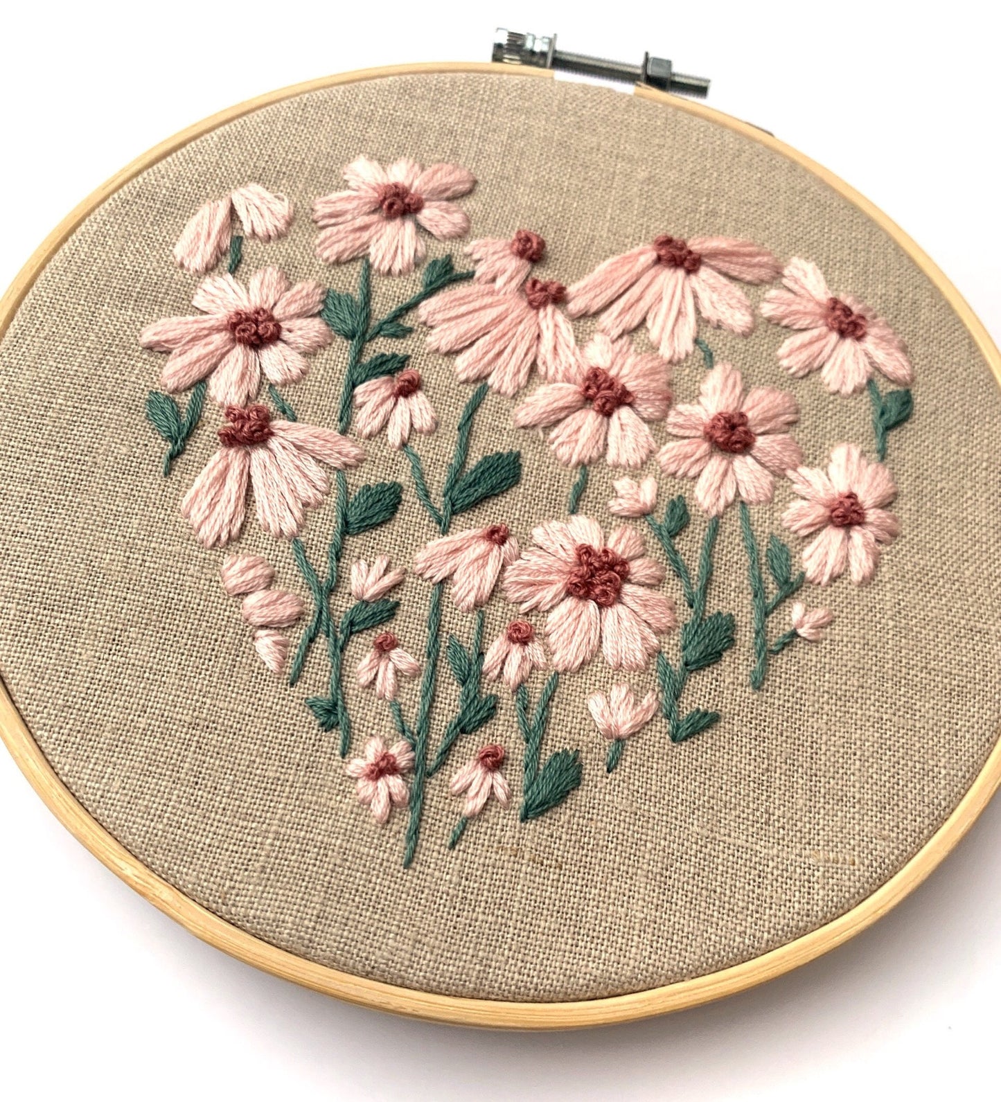 Floral Heart PDF Embroidery Pattern
