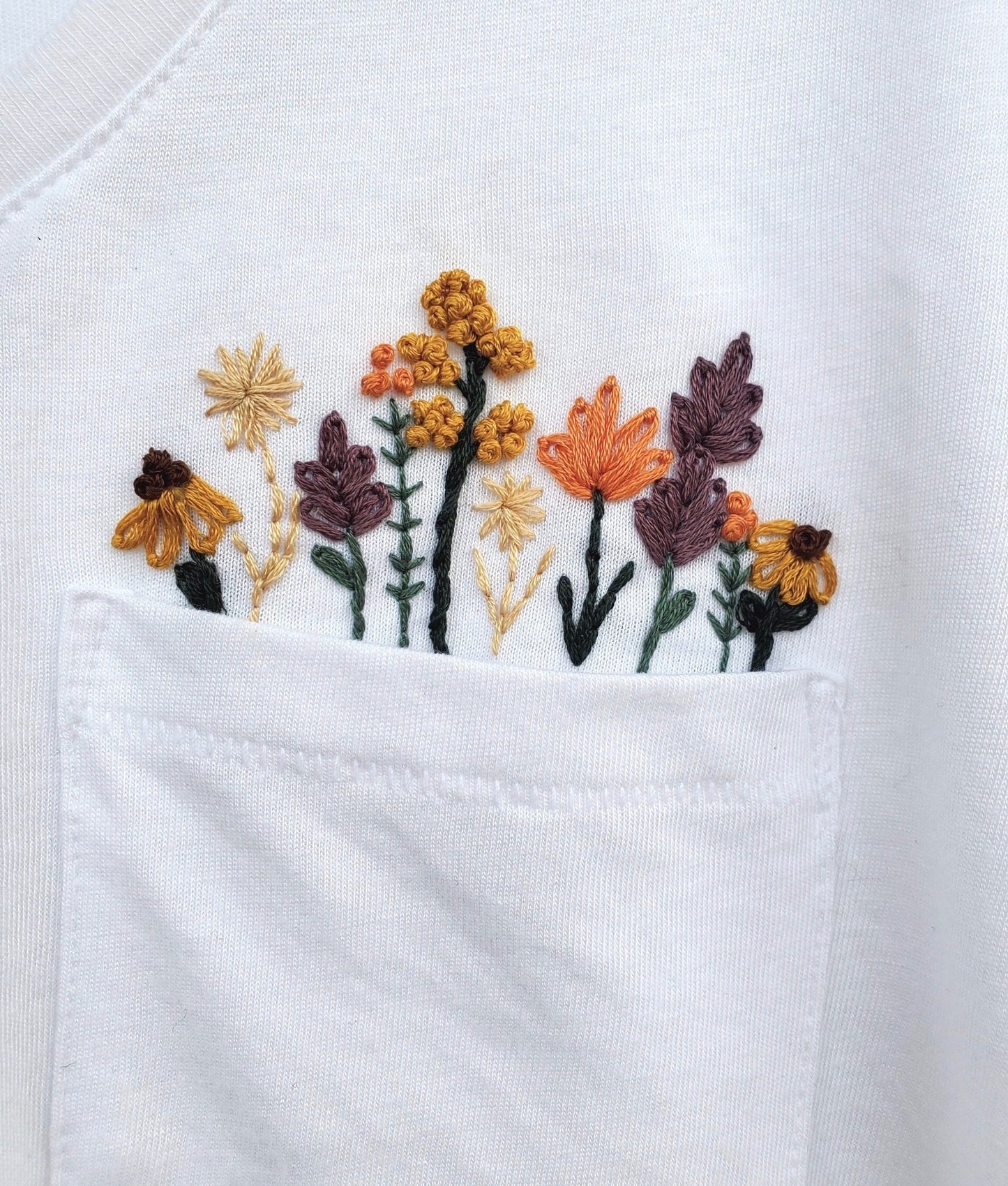 Wild Flowers Shirt PDF Embroidery Pattern