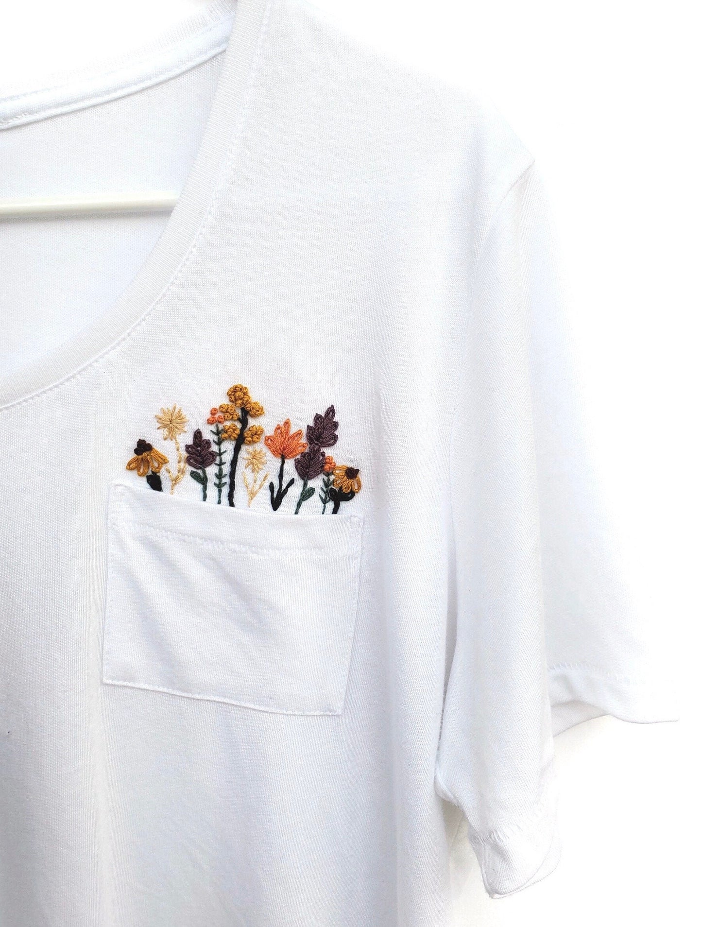 Wild Flowers Shirt PDF Embroidery Pattern