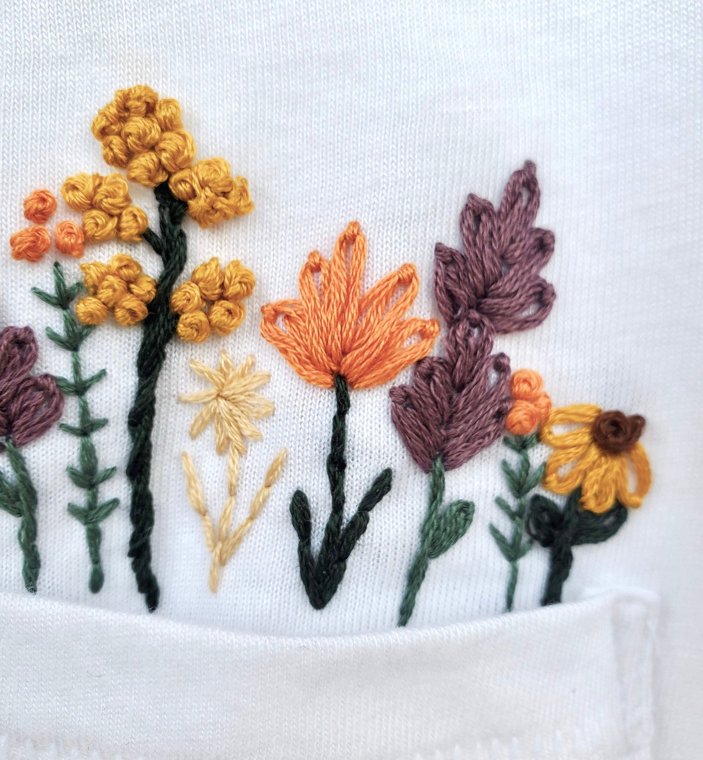 Wild Flowers Shirt PDF Embroidery Pattern