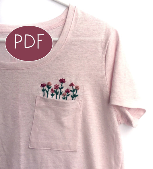 Pocket Full of Posies PDF Embroidery Pattern