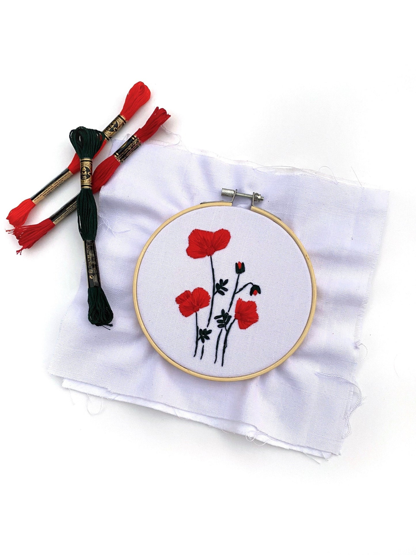 Forever Poppies PDF Embroidery Pattern