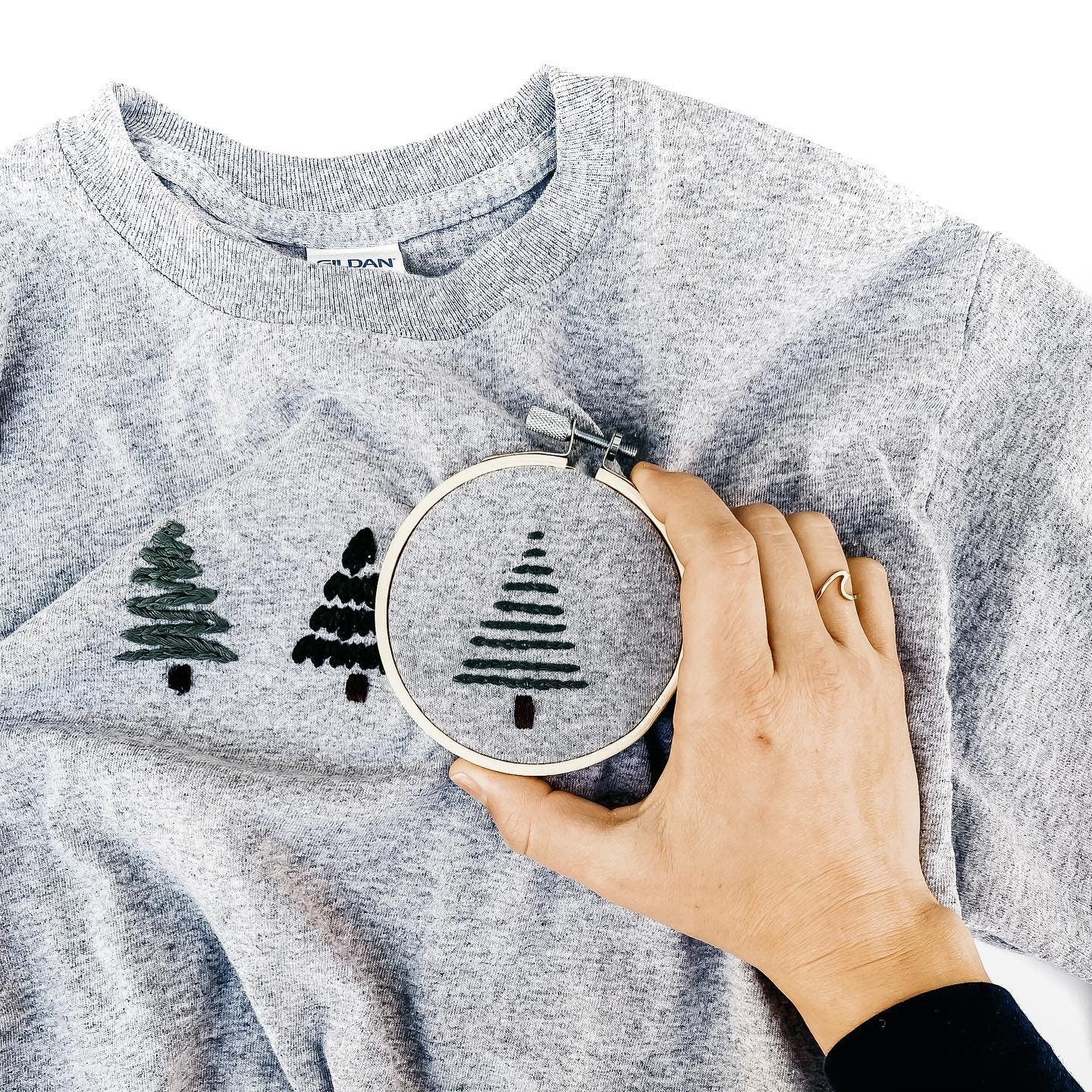 Winter Trees PDF Embroidery Pattern