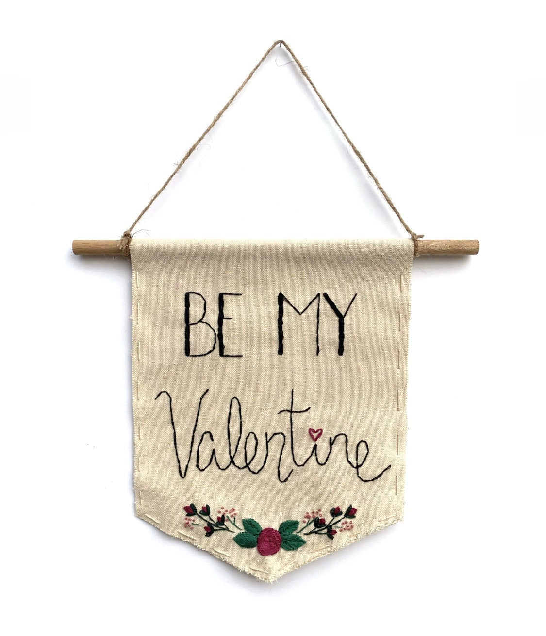 Be My Valentine Hanging Banner PDF Embroidery Pattern