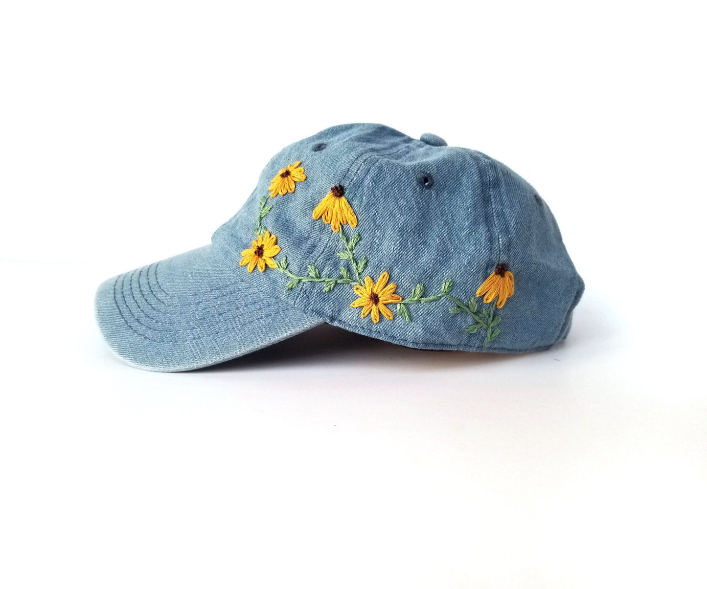 Sunflowers Baseball Cap PDF Embroidery Pattern