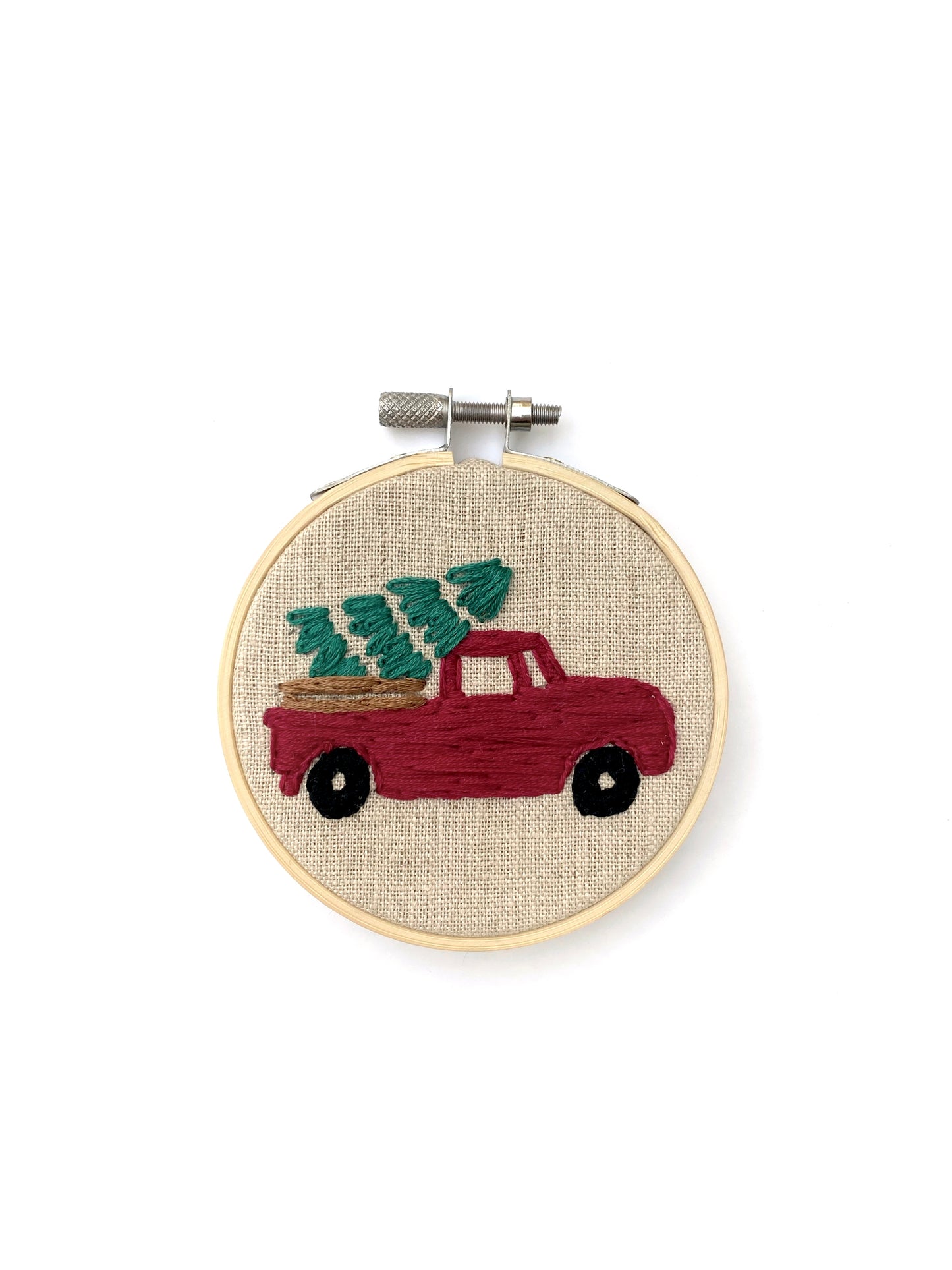 Vintage Truck Christmas Ornament PDF Embroidery Pattern