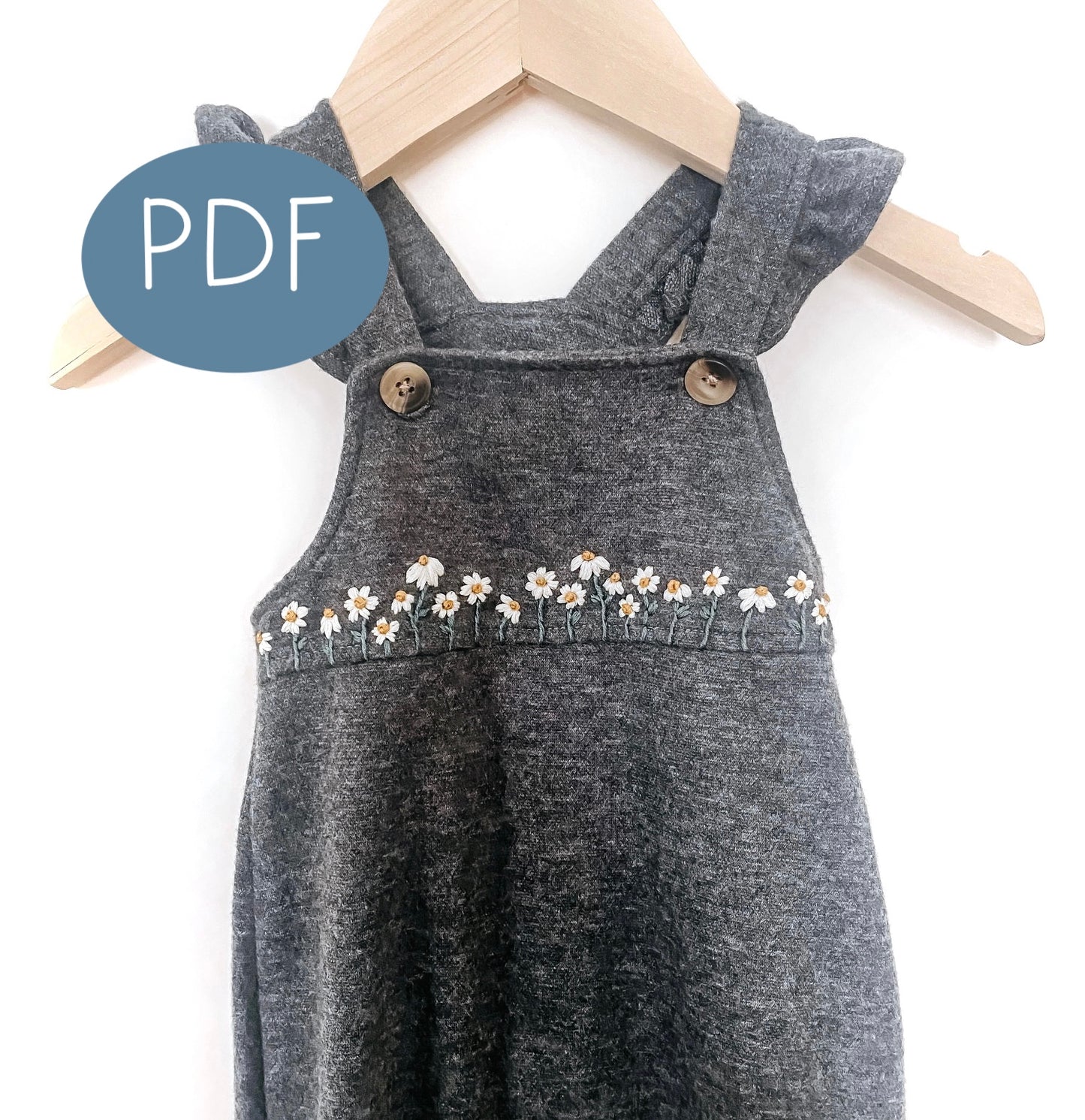 Daisy Row PDF Embroidery Pattern