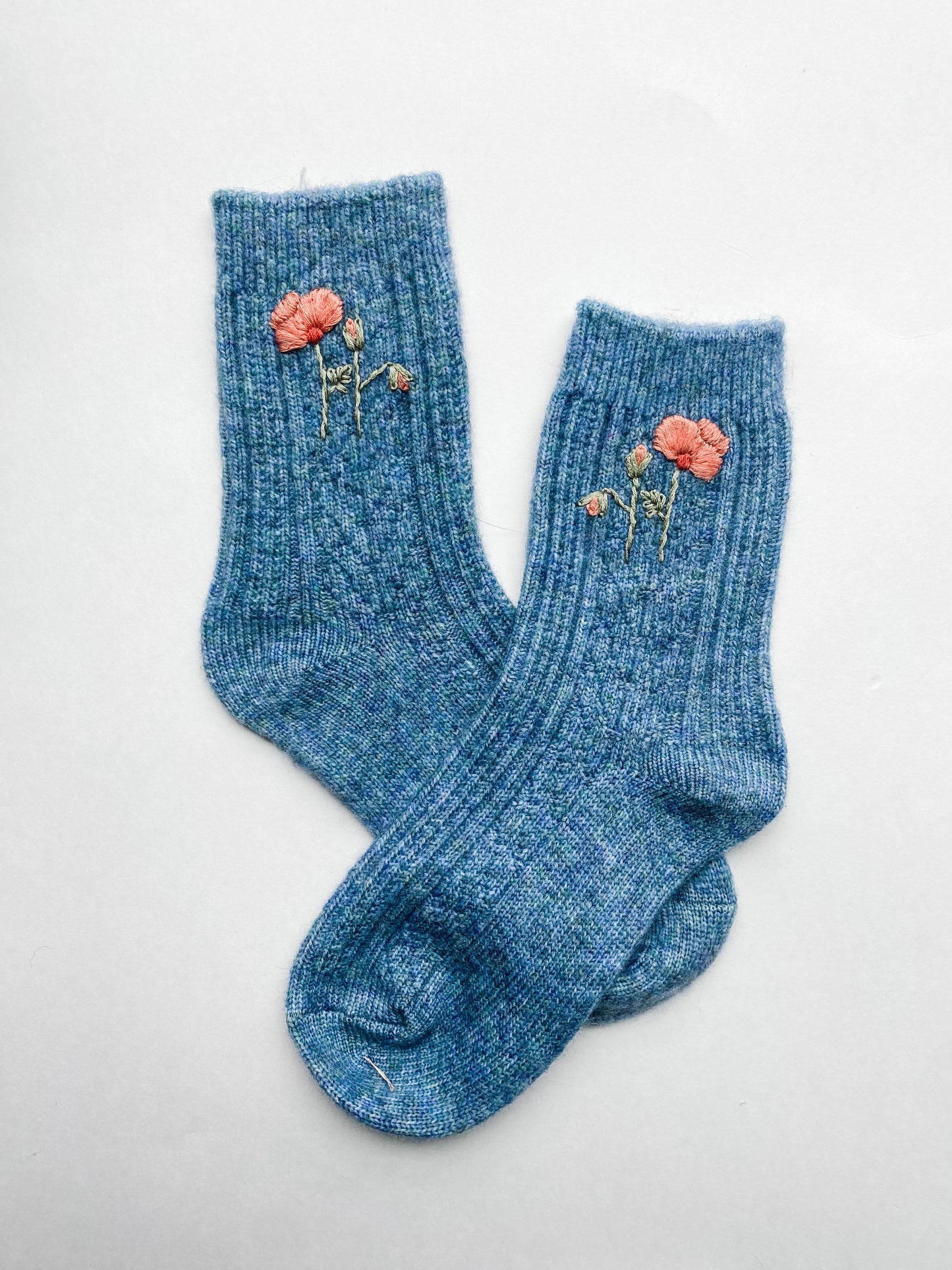 Poppies Socks PDF Embroidery Pattern