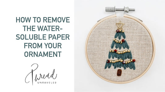 How to Remove the Water-Soluble Paper from Your Ornament