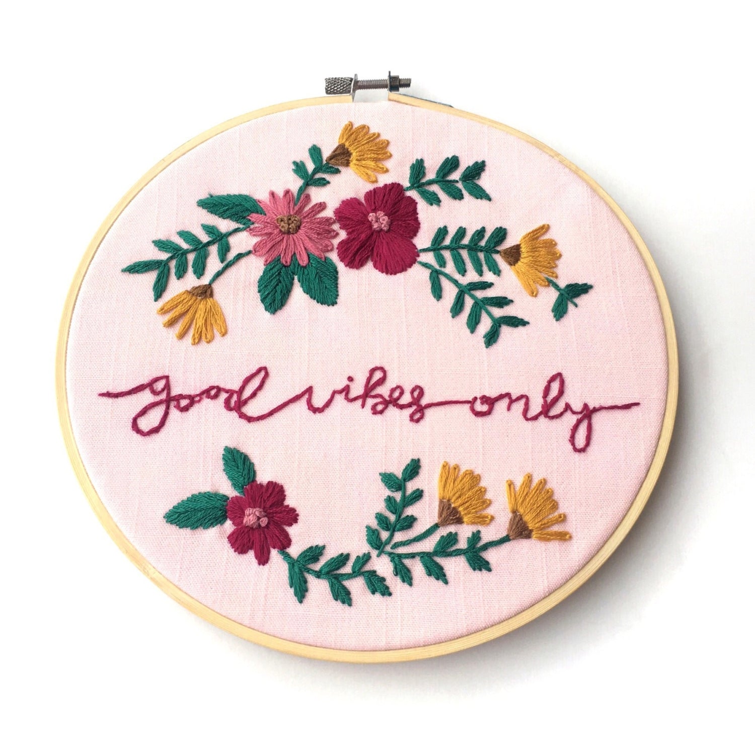 Good Vibes Only Embroidery Pattern – threadunraveled