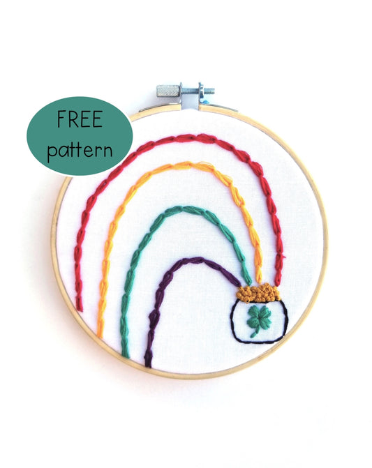 Free Embroidery Pattern: Pot of Gold