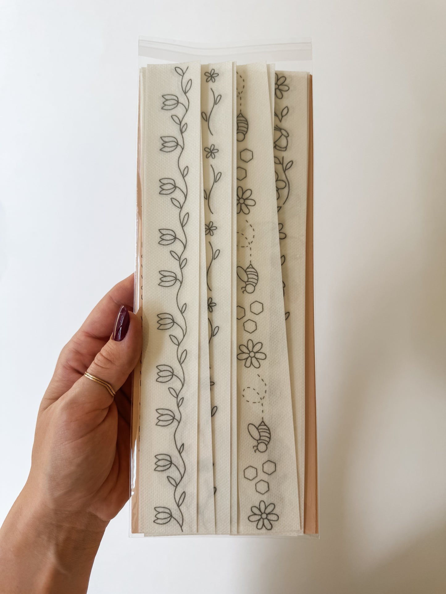 Dainty Strips Embroidery Stick and Stitch Designs
