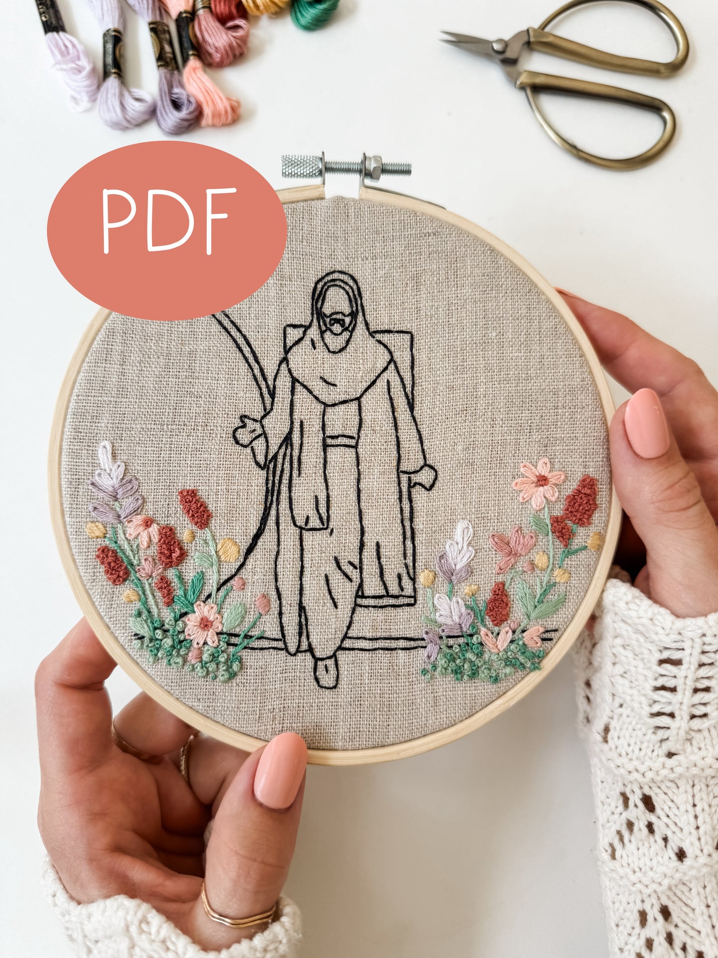 Easter Morning in Bloom PDF Embroidery Pattern