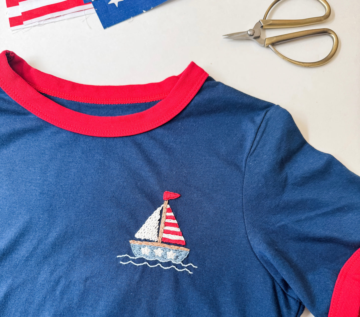 Sailboat PDF Embroidery Pattern