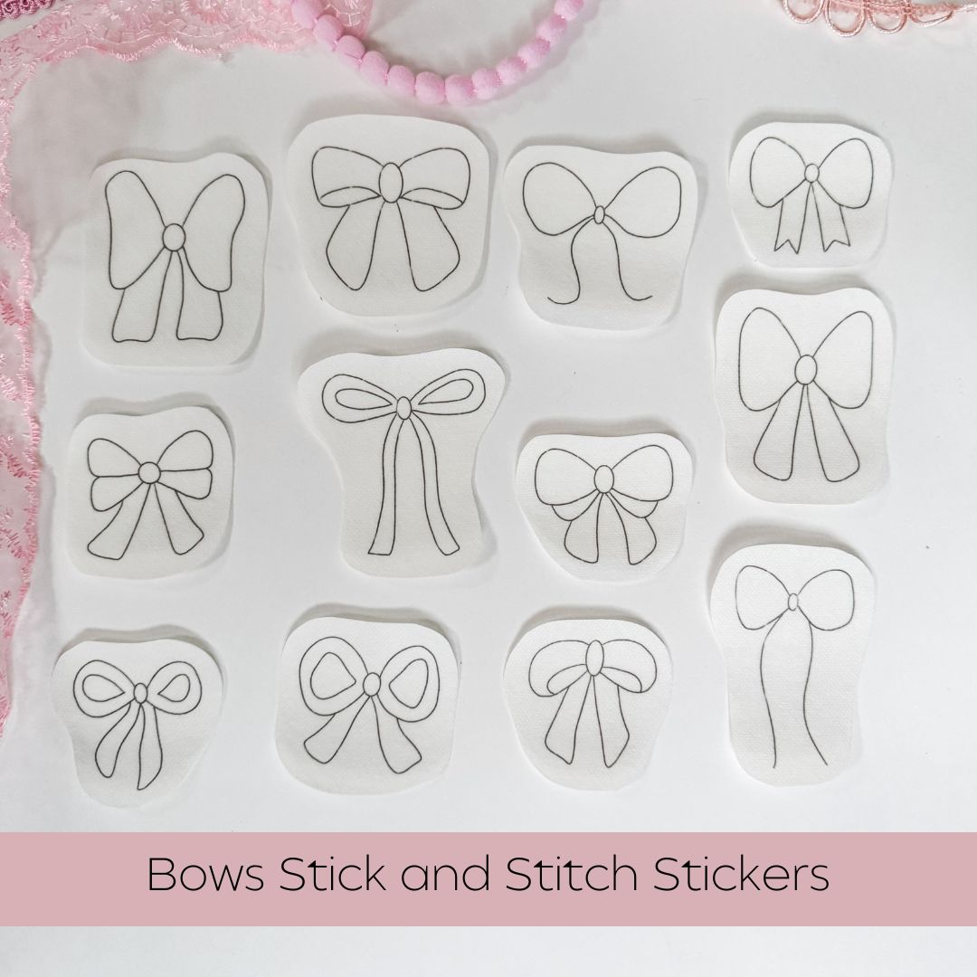 Bows Stick and Stitch, Kit, and PDF Pattern