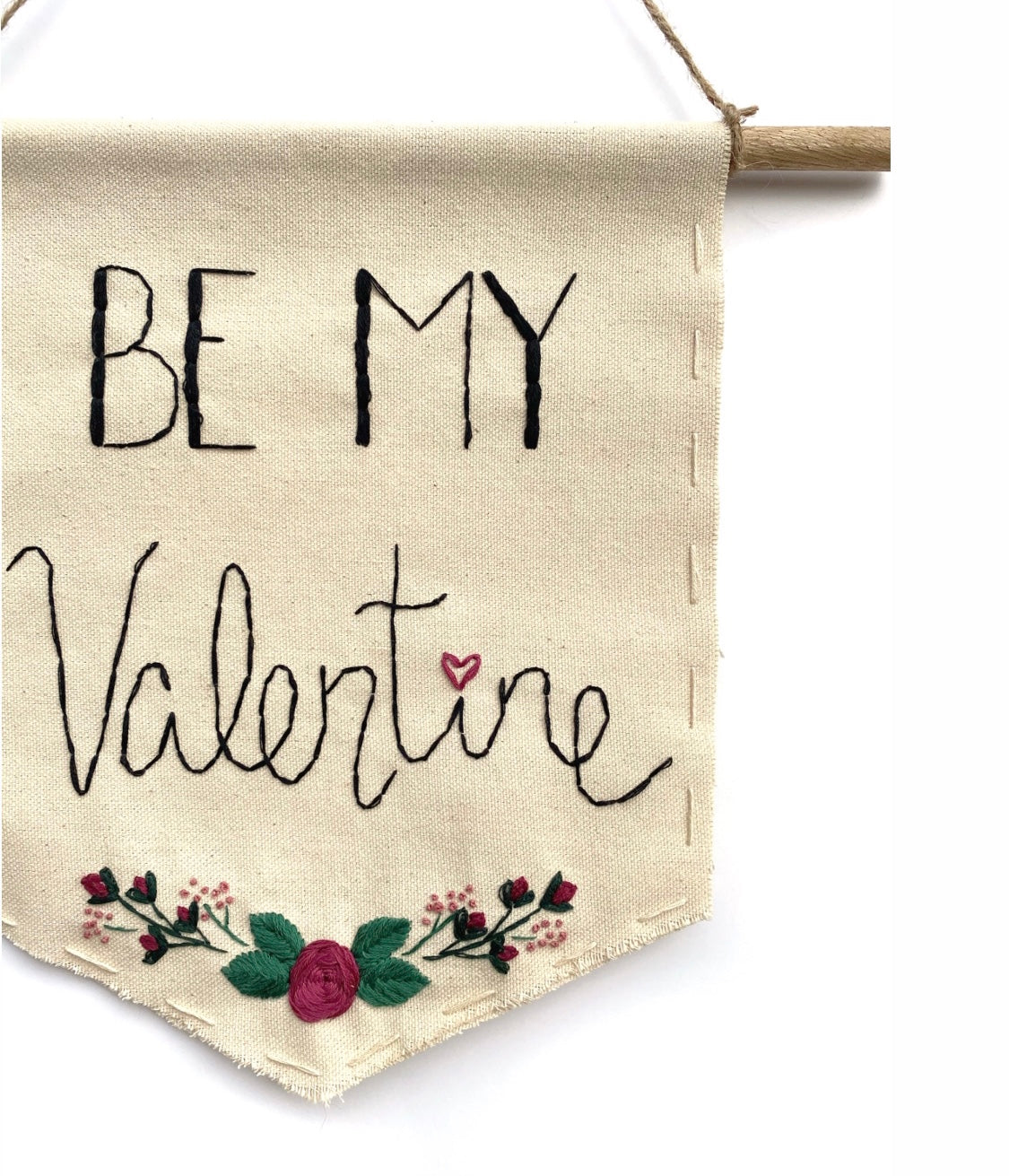 Be My Valentine Hanging Banner Embroidery Kit