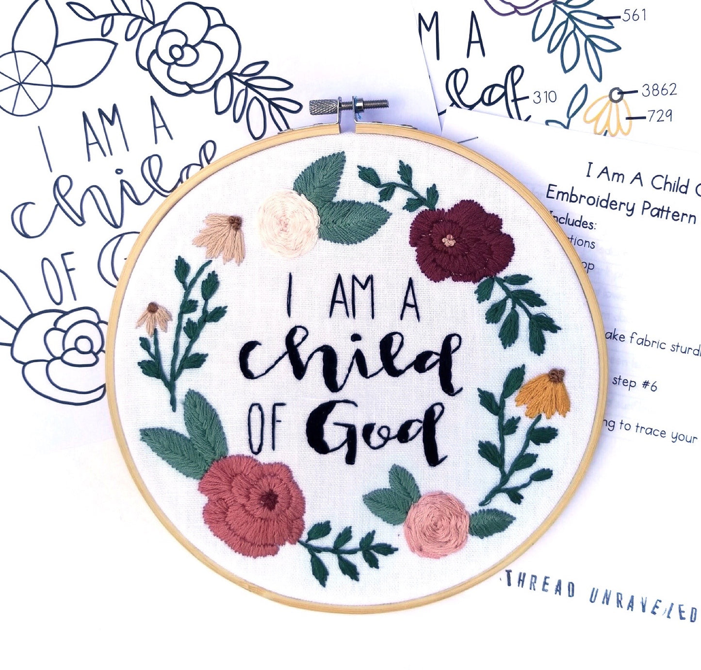 I Am A Child of God Embroidery Kit