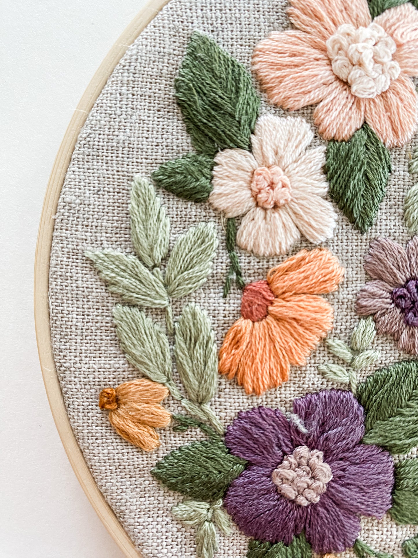 Peachy Poppies PDF Embroidery Pattern