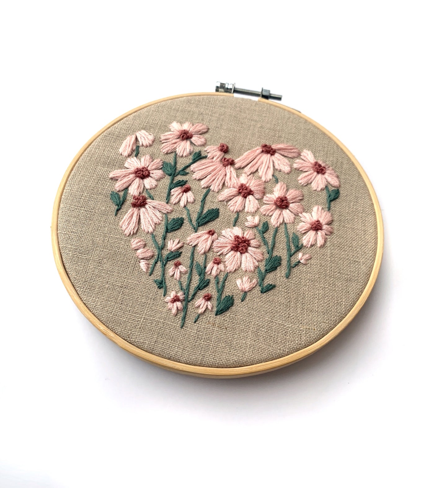 Floral Heart Embroidery Kit