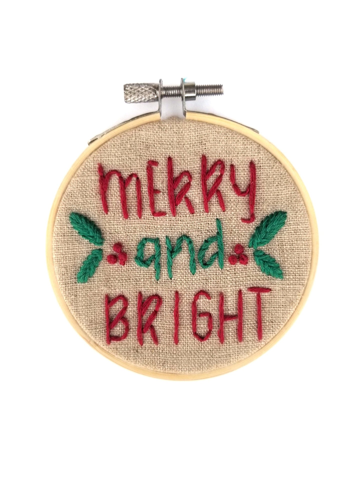 Merry and Bright Ornament Christmas Ornament PDF Pattern