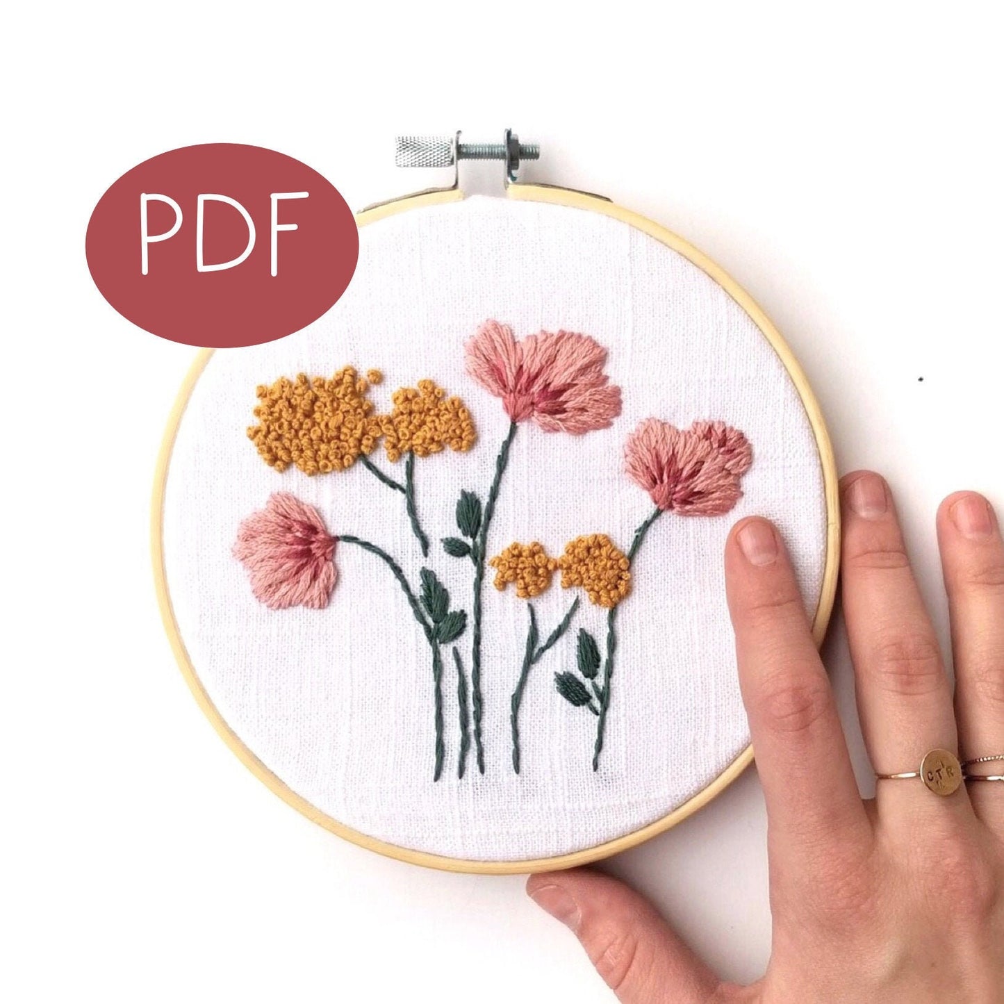 Wild Poppies PDF Embroidery Pattern