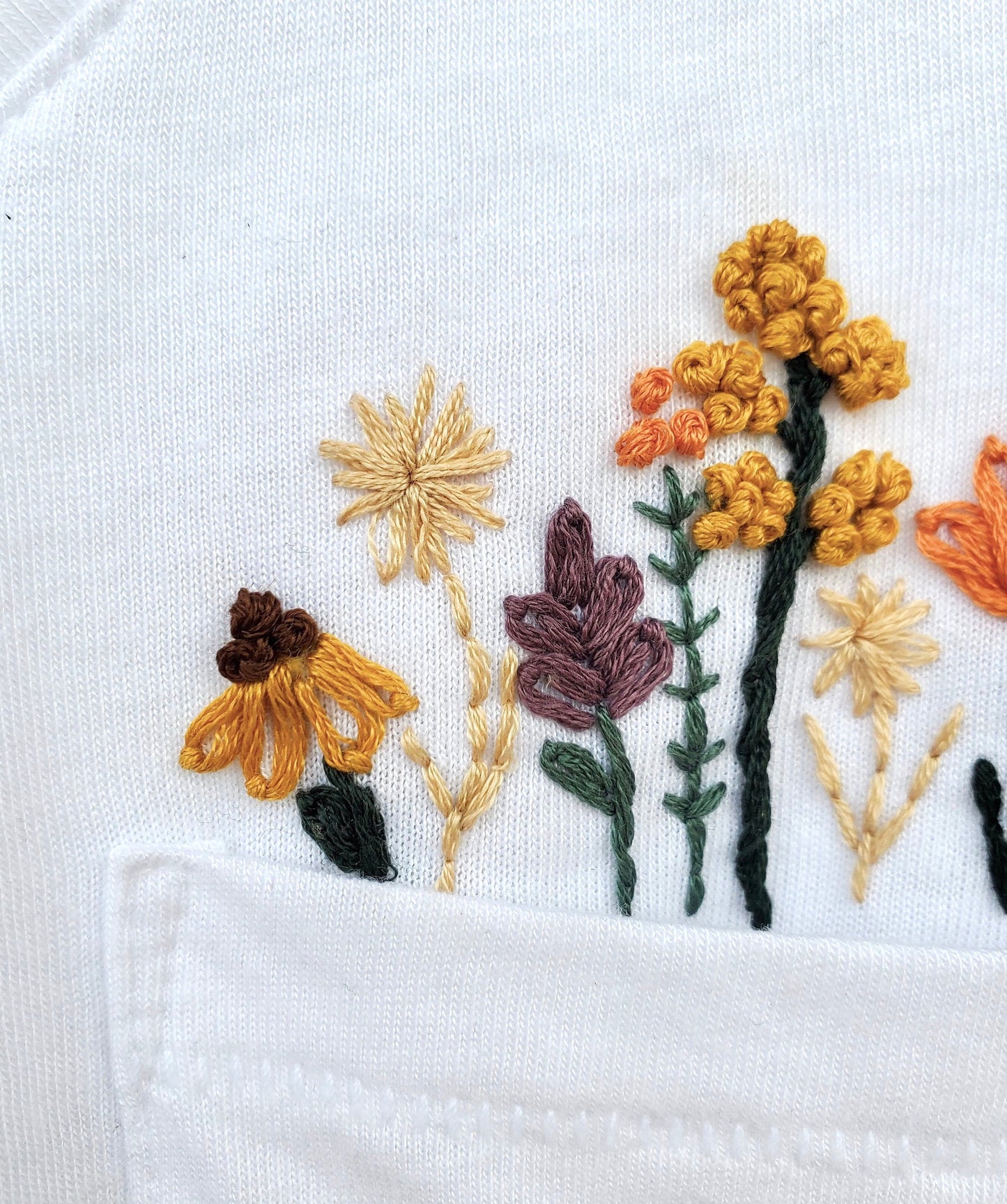 Wild Flowers Shirt PDF Embroidery Pattern