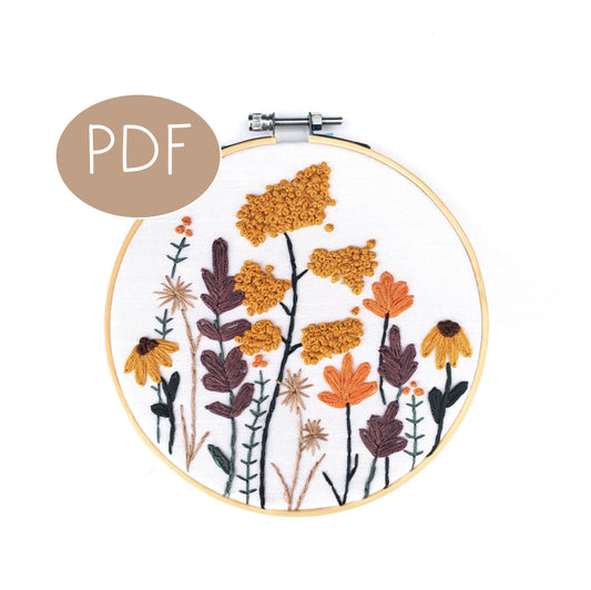 Spring Florals PDF Embroidery Pattern