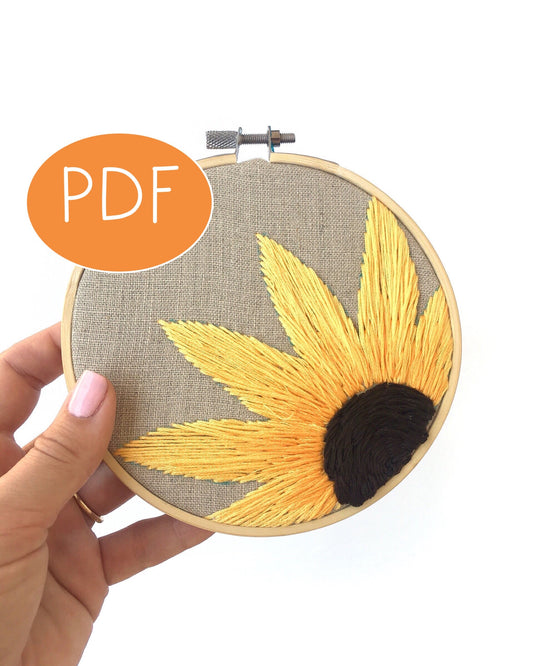 Sunflower Petals PDF Embroidery Pattern