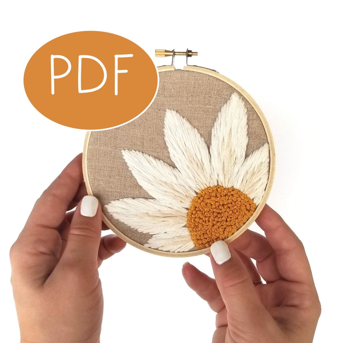 Daisy Petals PDF Embroidery Pattern