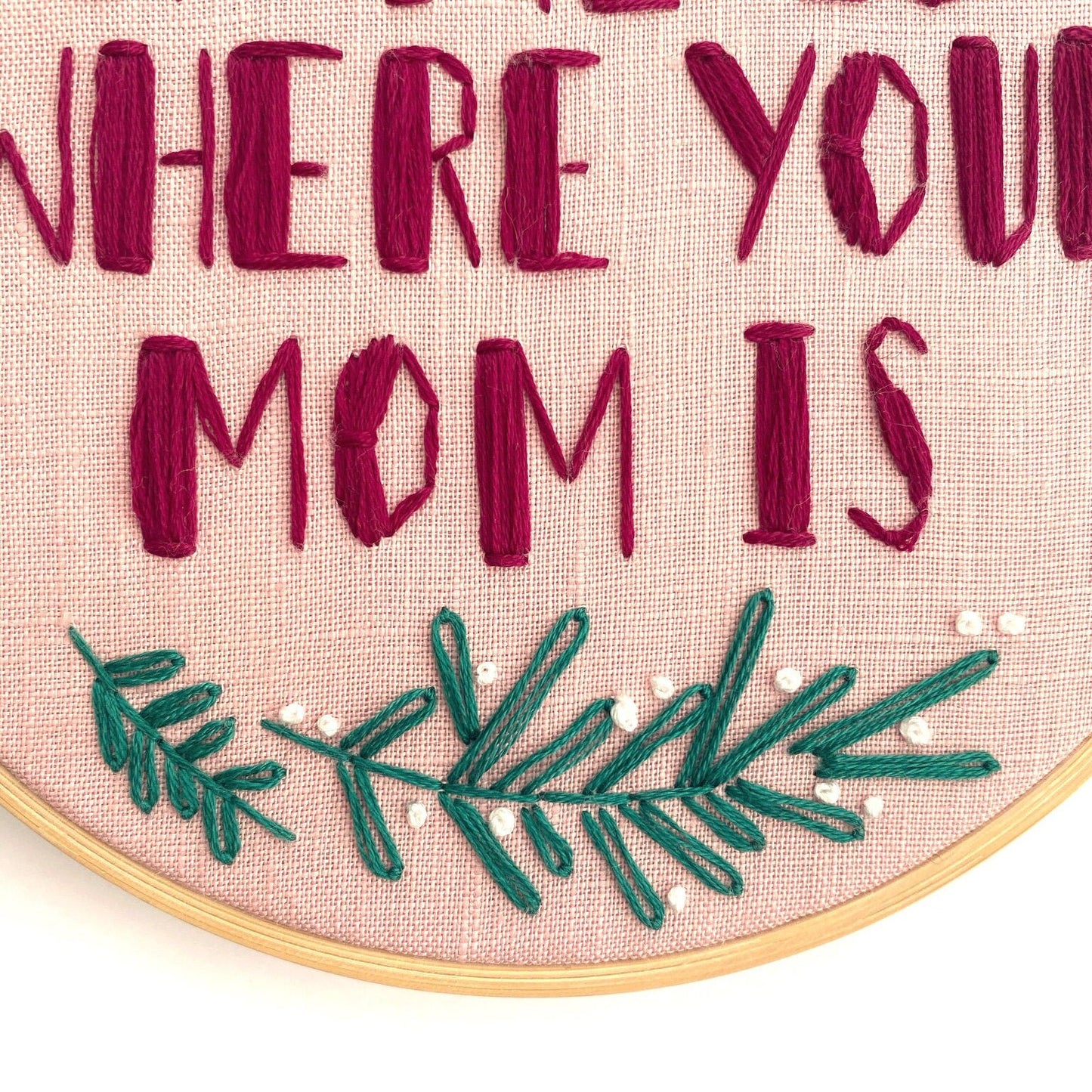 Home Is Where Your Mom Is Embroidery Kit