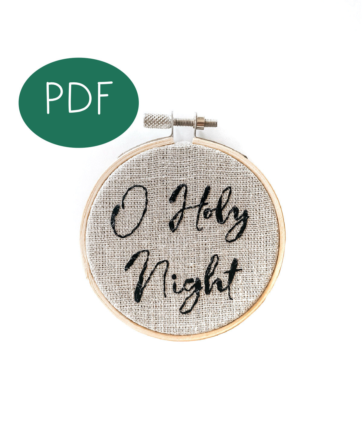 O Holy Night Christmas Ornament PDF Embroidery Pattern