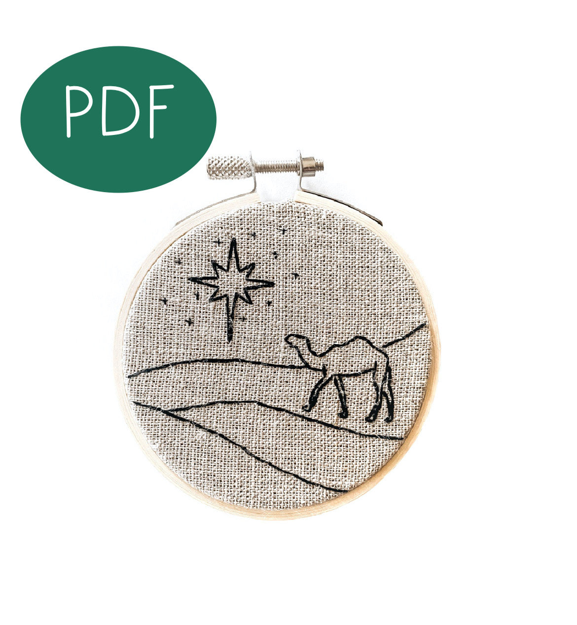 Star of Bethlehem Christmas Ornament PDF Embroidery Pattern